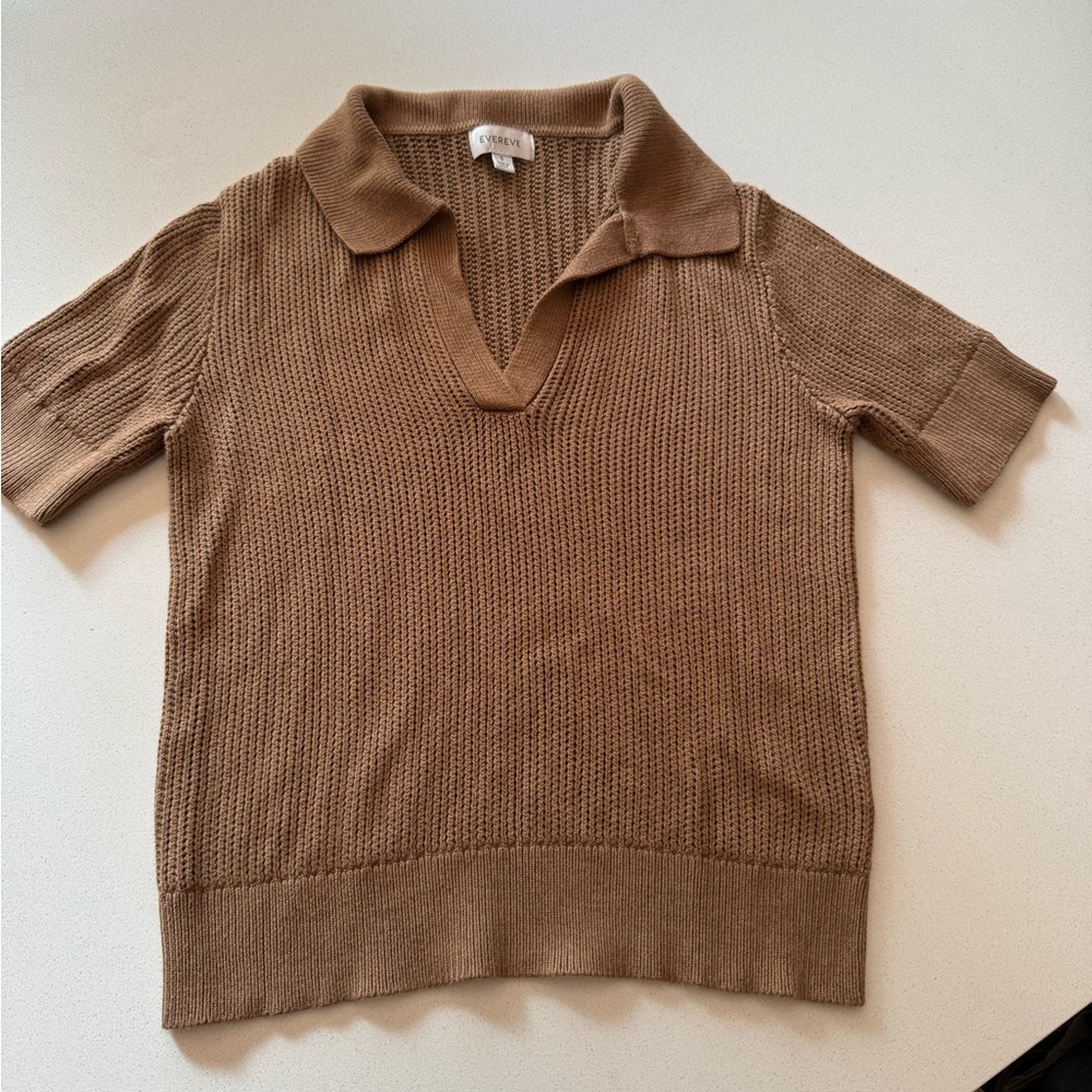 Evereve tan knit sweater
